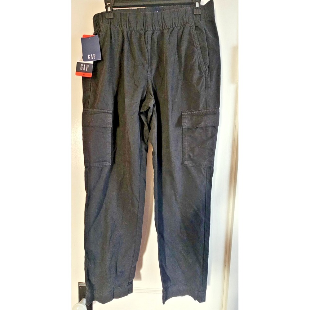 NWT GAP women cotton Loycell cargo‎ pull on drawstring pants Sz M